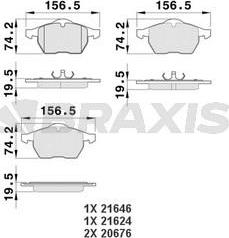 Braxis AA0073 - Bremsbelagsatz, Scheibenbremse alexcarstop-ersatzteile.com