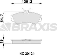 Braxis AA0191 - Bremsbelagsatz, Scheibenbremse alexcarstop-ersatzteile.com