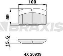 Braxis AA0192 - Bremsbelagsatz, Scheibenbremse alexcarstop-ersatzteile.com