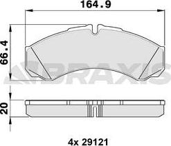 Braxis AA0149 - Bremsbelagsatz, Scheibenbremse alexcarstop-ersatzteile.com