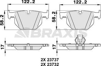 Braxis AA0157 - Bremsbelagsatz, Scheibenbremse alexcarstop-ersatzteile.com