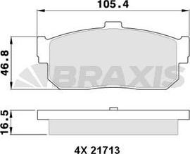 Braxis AA0310 - Bremsbelagsatz, Scheibenbremse alexcarstop-ersatzteile.com