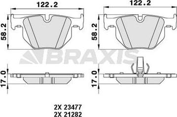 Braxis AA0230 - Bremsbelagsatz, Scheibenbremse alexcarstop-ersatzteile.com