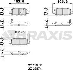 Braxis AB0057 - Bremsbelagsatz, Scheibenbremse alexcarstop-ersatzteile.com