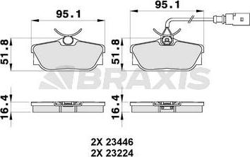 Braxis AB0184 - Bremsbelagsatz, Scheibenbremse alexcarstop-ersatzteile.com