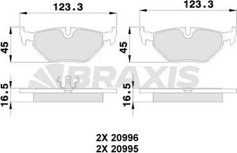 Braxis AB0249 - Bremsbelagsatz, Scheibenbremse alexcarstop-ersatzteile.com