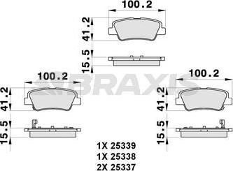 Braxis AB0281 - Bremsbelagsatz, Scheibenbremse alexcarstop-ersatzteile.com