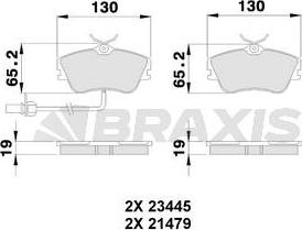 Braxis AB0238 - Bremsbelagsatz, Scheibenbremse alexcarstop-ersatzteile.com