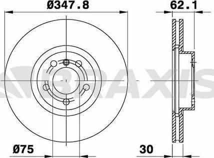 ABEX BD1537V - Bremsscheibe alexcarstop-ersatzteile.com