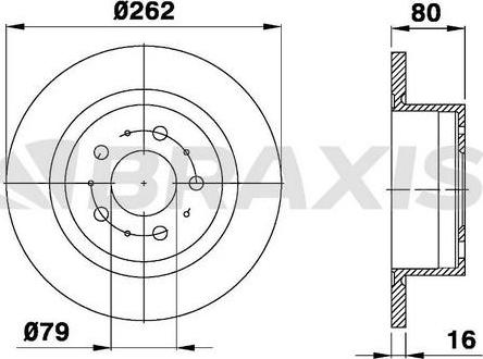 Braxis AD0791 - Bremsscheibe alexcarstop-ersatzteile.com