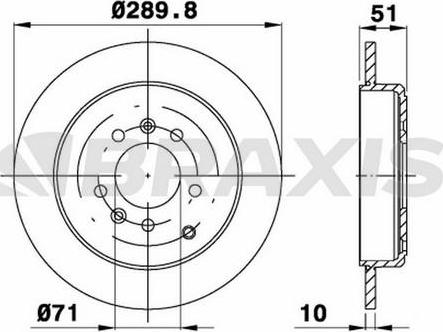 Braxis AE0563 - Bremsscheibe alexcarstop-ersatzteile.com