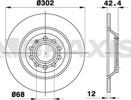 Braxis AE0539 - Bremsscheibe alexcarstop-ersatzteile.com