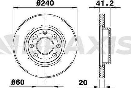 Braxis AE0044 - Bremsscheibe alexcarstop-ersatzteile.com