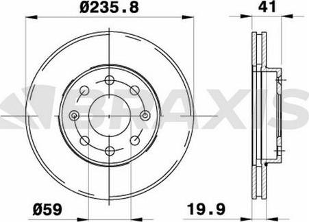 Braxis AE0089 - Bremsscheibe alexcarstop-ersatzteile.com