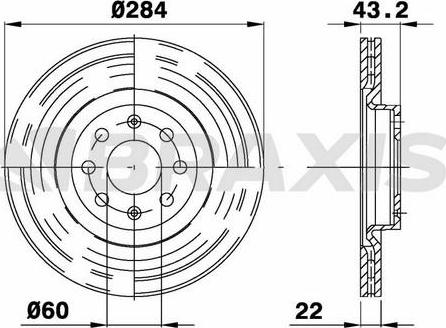 Braxis AE0079 - Bremsscheibe alexcarstop-ersatzteile.com