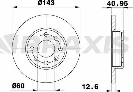 Braxis AE0166 - Bremsscheibe alexcarstop-ersatzteile.com