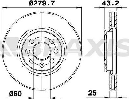 Braxis AE0109 - Bremsscheibe alexcarstop-ersatzteile.com