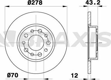 Braxis AE0346 - Bremsscheibe alexcarstop-ersatzteile.com