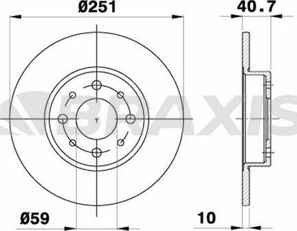 Braxis AE0324 - Bremsscheibe alexcarstop-ersatzteile.com