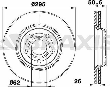 Braxis AE0258 - Bremsscheibe alexcarstop-ersatzteile.com