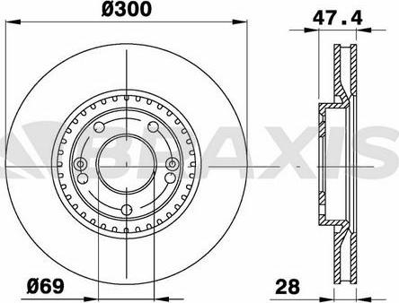 Braxis AE0274 - Bremsscheibe alexcarstop-ersatzteile.com