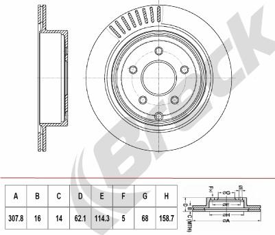 Breck BR 421 VH100 - Bremsscheibe alexcarstop-ersatzteile.com