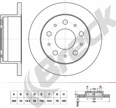 Breck BR 070 SA100 - Bremsscheibe alexcarstop-ersatzteile.com