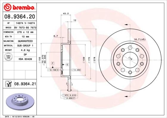 Breco BS 7673 - Bremsscheibe alexcarstop-ersatzteile.com