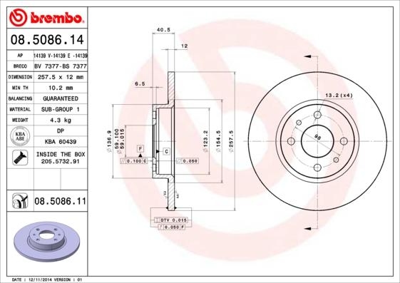 Breco BS 7377 - Bremsscheibe alexcarstop-ersatzteile.com