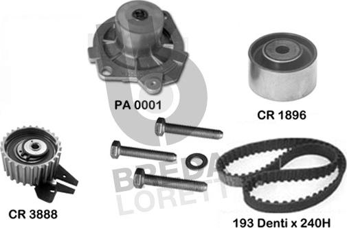 Breda Lorett KPA0098A - Wasserpumpe + Zahnriemensatz alexcarstop-ersatzteile.com