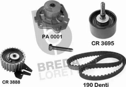 Breda Lorett KPA0006A - Wasserpumpe + Zahnriemensatz alexcarstop-ersatzteile.com