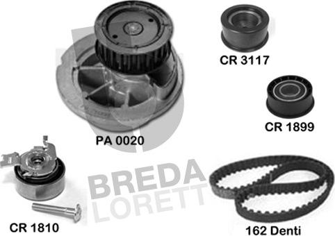 Breda Lorett KPA0365A - Wasserpumpe + Zahnriemensatz alexcarstop-ersatzteile.com