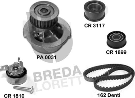 Breda Lorett KPA0365B - Wasserpumpe + Zahnriemensatz alexcarstop-ersatzteile.com