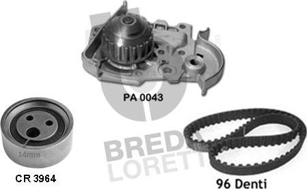 Breda Lorett KPA0371B - Wasserpumpe + Zahnriemensatz alexcarstop-ersatzteile.com