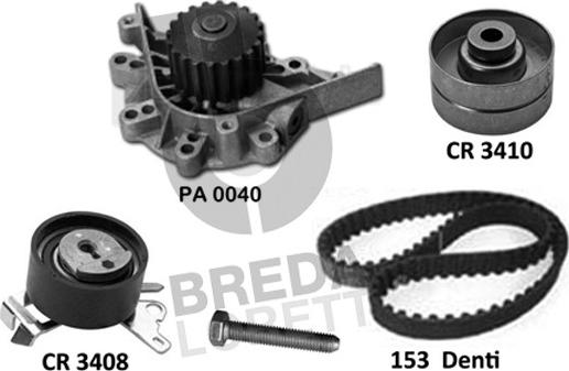 Breda Lorett KPA0788A - Wasserpumpe + Zahnriemensatz alexcarstop-ersatzteile.com