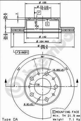 Brembo 09.8931.10 - Bremsscheibe alexcarstop-ersatzteile.com