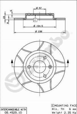 Brembo 08.4929.75 - Bremsscheibe alexcarstop-ersatzteile.com