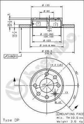 Brembo 08.4475.30 - Bremsscheibe alexcarstop-ersatzteile.com