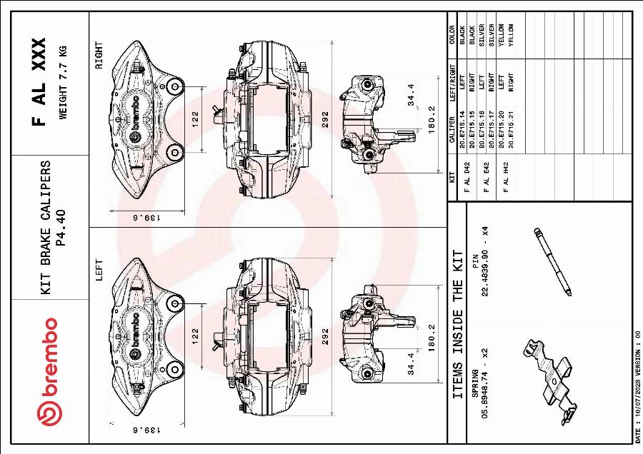 Brembo F AL D42 - Bremssattelachssatz alexcarstop-ersatzteile.com