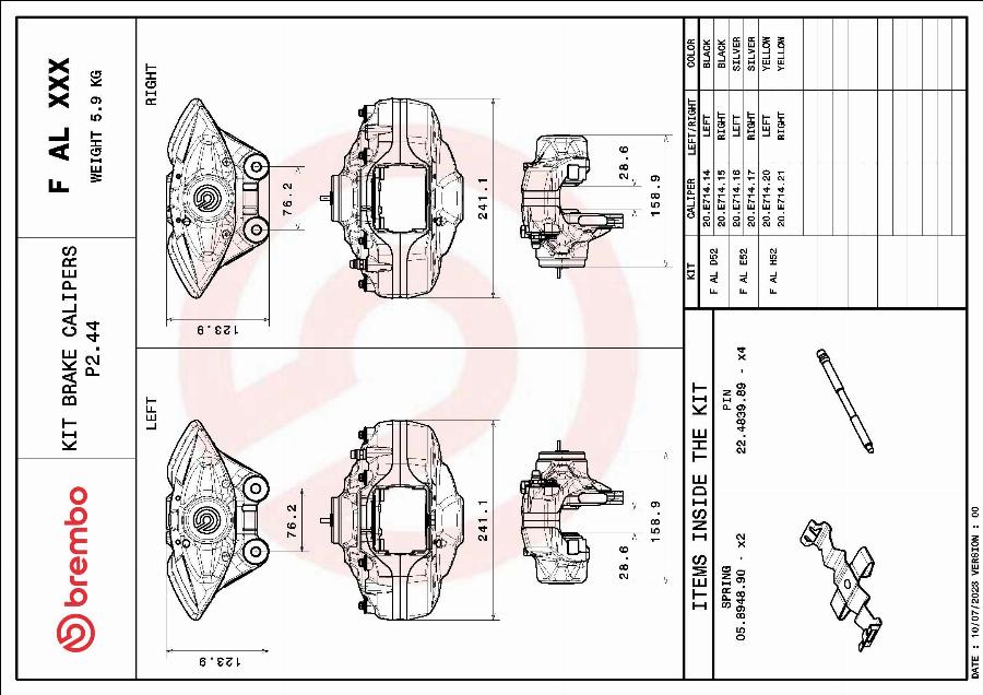 Brembo F AL D52 - Bremssattelachssatz alexcarstop-ersatzteile.com