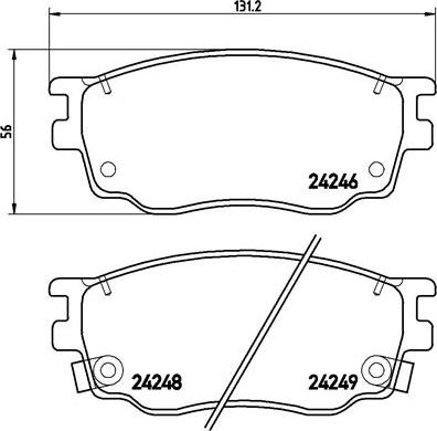 Brembo P 49 033 - Bremsbelagsatz, Scheibenbremse alexcarstop-ersatzteile.com