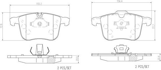 Brembo P59049N - Bremsbelagsatz, Scheibenbremse alexcarstop-ersatzteile.com