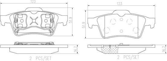 Brembo P59044N - Bremsbelagsatz, Scheibenbremse alexcarstop-ersatzteile.com