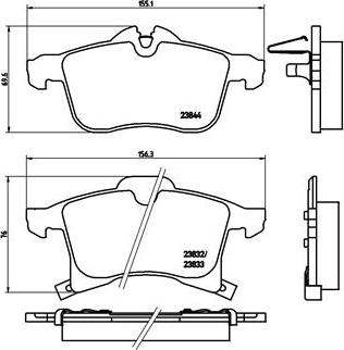 Brembo P 59 045 - Bremsbelagsatz, Scheibenbremse alexcarstop-ersatzteile.com