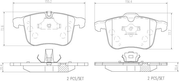 Brembo P59046N - Bremsbelagsatz, Scheibenbremse alexcarstop-ersatzteile.com