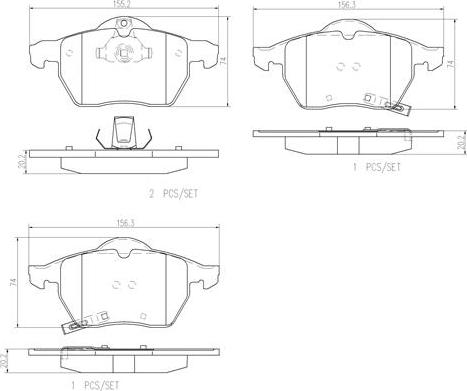 Brembo P59048N - Bremsbelagsatz, Scheibenbremse alexcarstop-ersatzteile.com