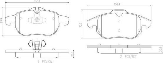 Brembo P59043N - Bremsbelagsatz, Scheibenbremse alexcarstop-ersatzteile.com