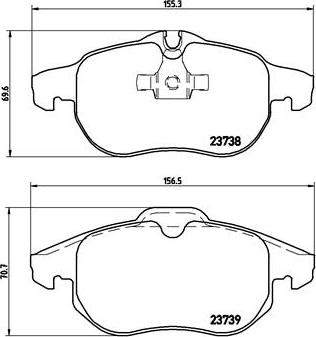 Brembo P 59 043X - Bremsbelagsatz, Scheibenbremse alexcarstop-ersatzteile.com