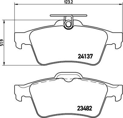 Brembo P 59 042 - Bremsbelagsatz, Scheibenbremse alexcarstop-ersatzteile.com