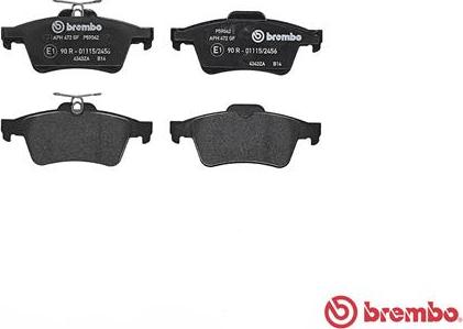 Brembo P 59 042 - Bremsbelagsatz, Scheibenbremse alexcarstop-ersatzteile.com